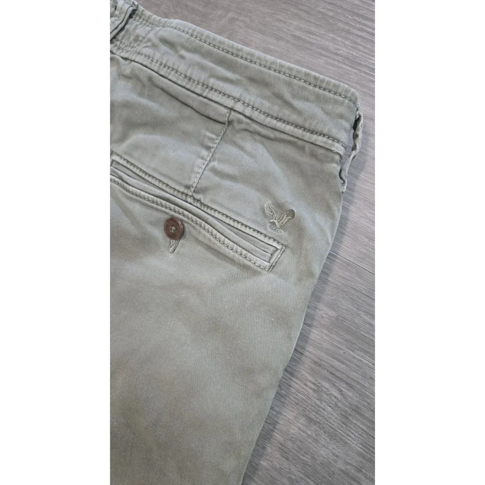 American Eagle Chino Shorts Mens 28 Green Extreme Flex Casual Preppy Y2K